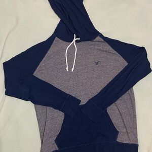 American Eagle Outfitters Blue and Gray Hoodie t shirt men’s size medium
